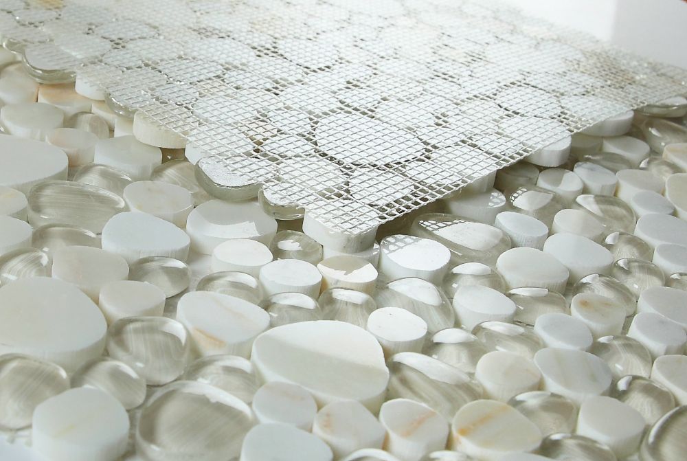 Elysium Tiles Peach Calacatta Gold 12''x 12'' Mosaic Tile