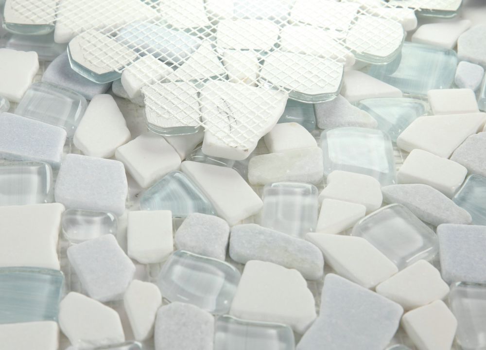 Elysium Tiles Pebble Sky 12'' x 12'' Mosaic Tile