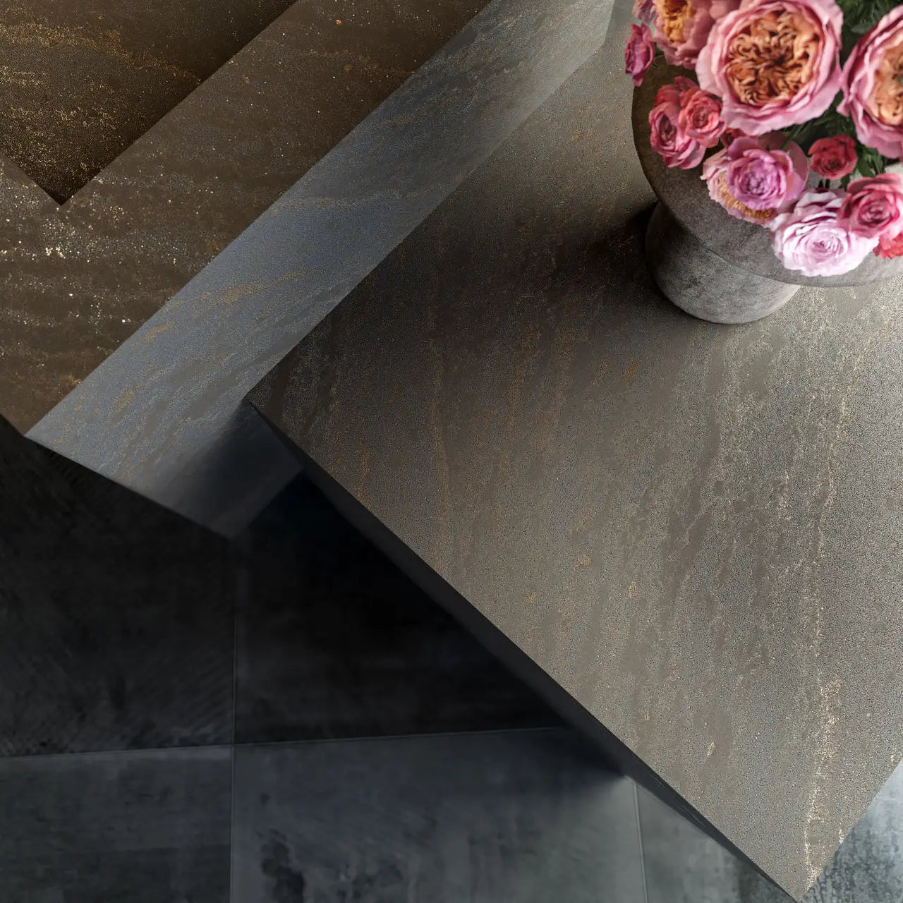 Cambria Remington Brass 132''x 65.5'' 2 cm Satin Quartz Slab
