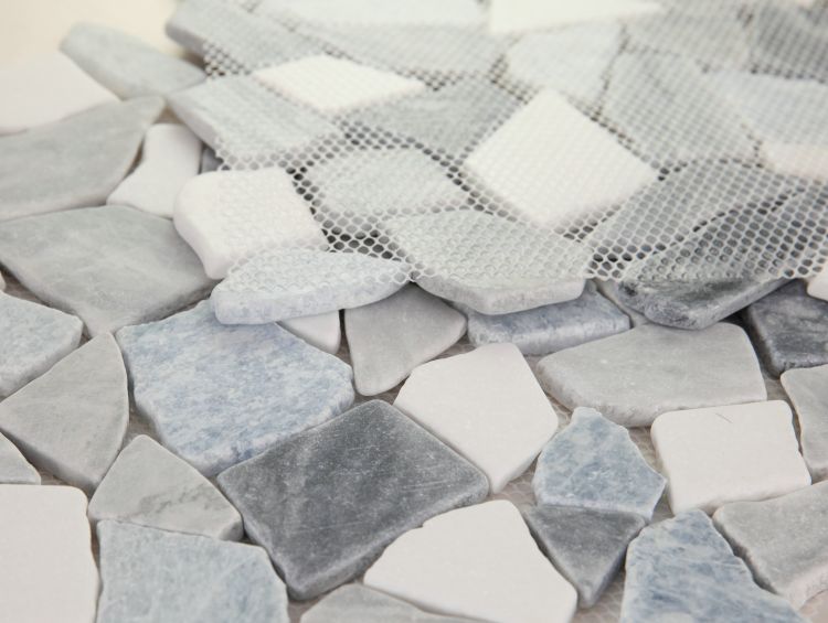 Elysium Tile River Stone Blue Ocean 12''x12'' Mosaic Tile