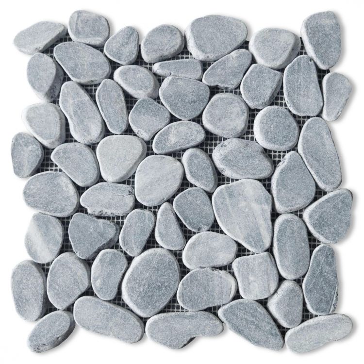 Elysium Tile River Stone Stormy Grey 11.50''x11.50'' Mosaic Tile