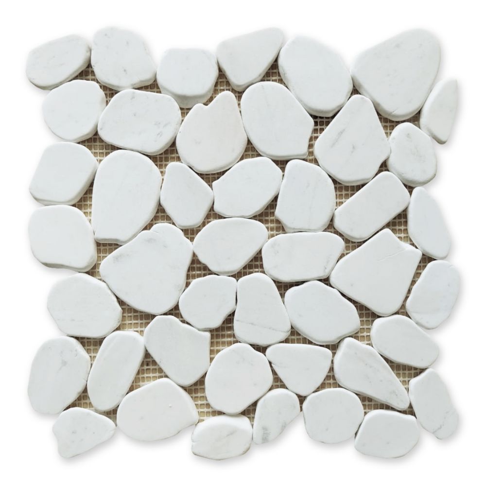 Elysium Tile River Stone White 11.50''x 11.50''Mosaic Tile