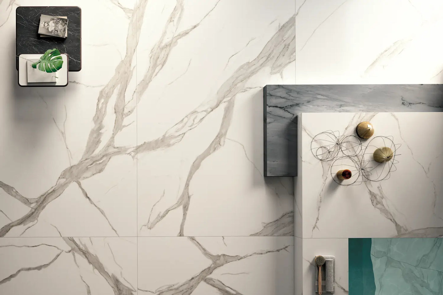 Francini |Forte Collection |Statuario Premium|126" x 63"|12mm Polished Porcelain Slab