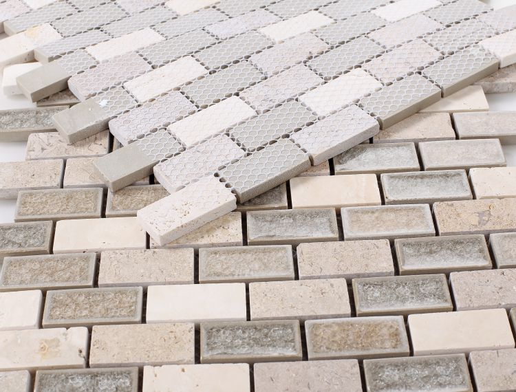 Elysium Tiles Swiss Brick 11.75'' x 11.75'' Mosaic Tiles