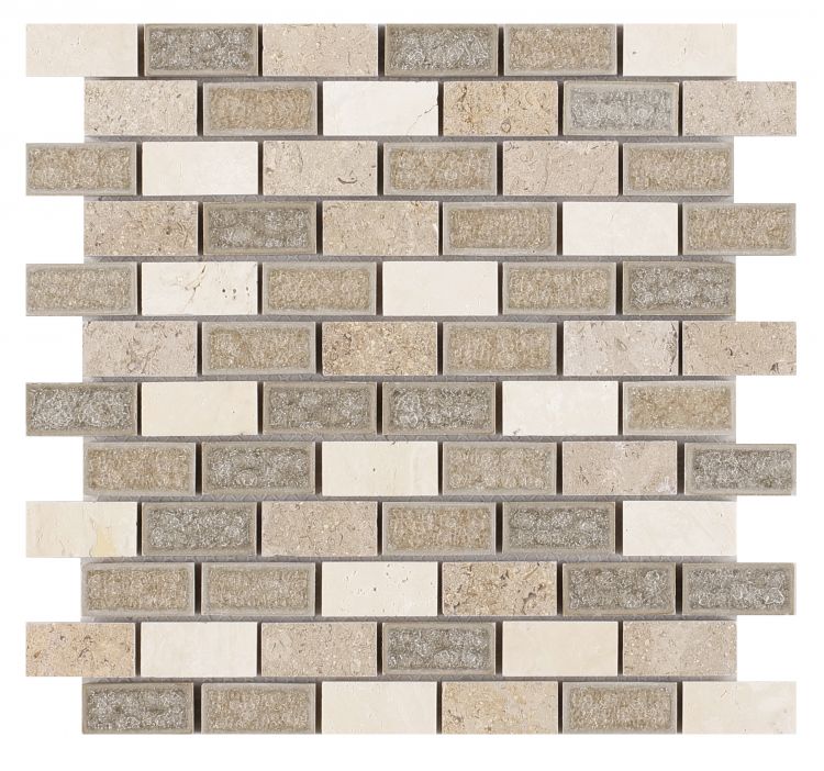 Elysium Tiles Swiss Brick 11.75'' x 11.75'' Mosaic Tiles
