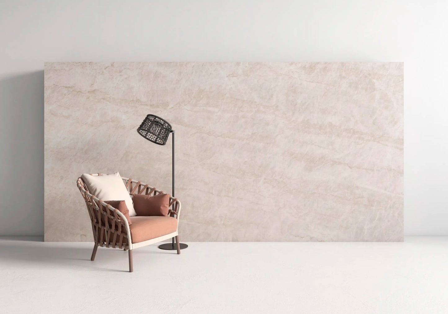 Ascale Taj Mahal Almond 127''x63'' 12 mm Polished Porcelain Slab