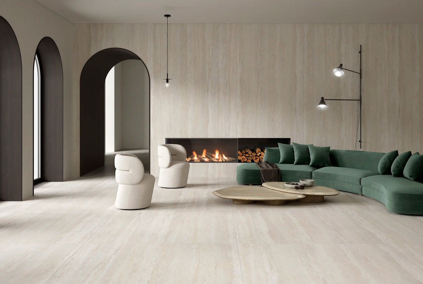 Ascale Tivoli White 127''x63'' 12 mm Matte Porcelain Slab