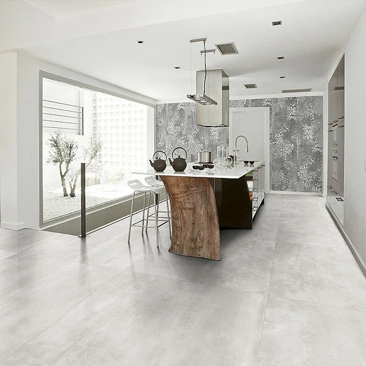 Ottimo Ceramics Leghe | Stagno Light Grey | 24’’ x 48’’ Matte Porcelain Tile