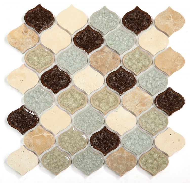 Elysium Tiles Van Gogh Earth 11''x 11'' Mosaic Tile