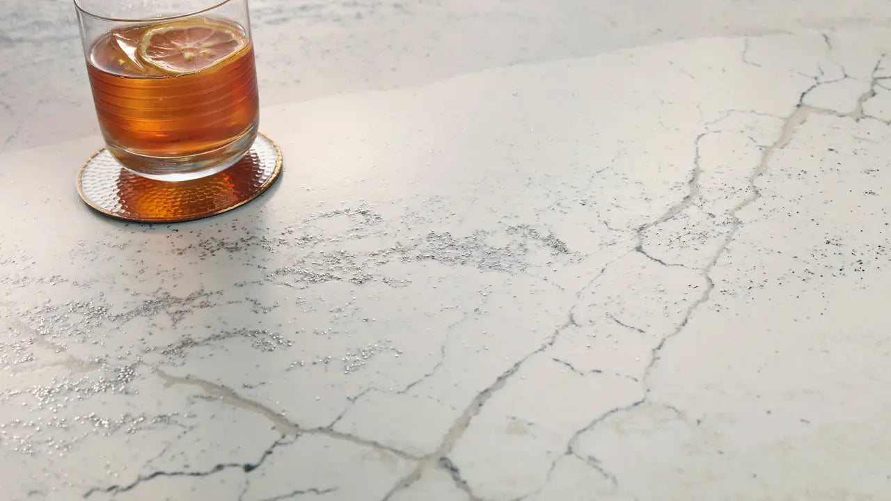Cambria Windsor Steel Satin Ridge 132''x 65.5'' 2 cm Quartz Slab