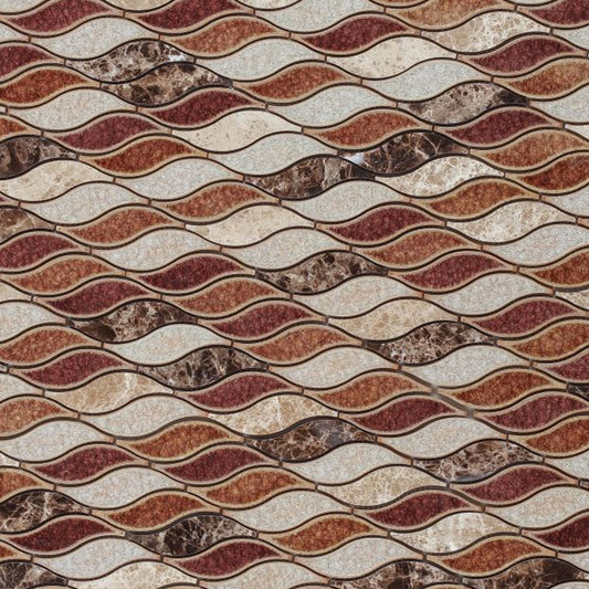 Elysium Tiles Pontus Princess 10.75" x 10.75" Mosaic Tile