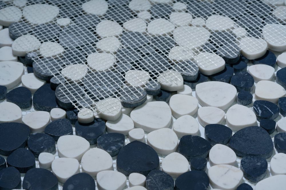 Elysium Tiles Aphrodite Panda Honed 12 x 12 Mosaic Tiles
