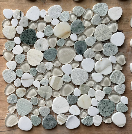 Elysium Tile Peach Spring 12 x 12'' Mosaic Tile