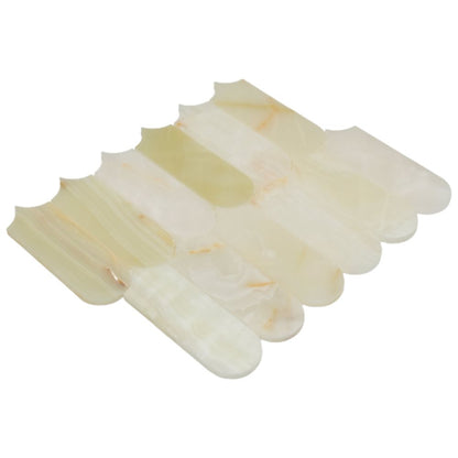 Elysium Tiles Piano Onyx Green Polished 10''x 11.75'' Mosaic Tiles