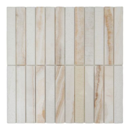 Elysium Tiles Slot Onyx Ivory  11.75 x 11.75 Mosaic Tiles