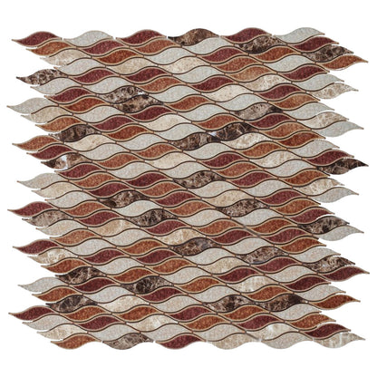 Elysium Tiles Pontus Princess 10.75" x 10.75" Mosaic Tile