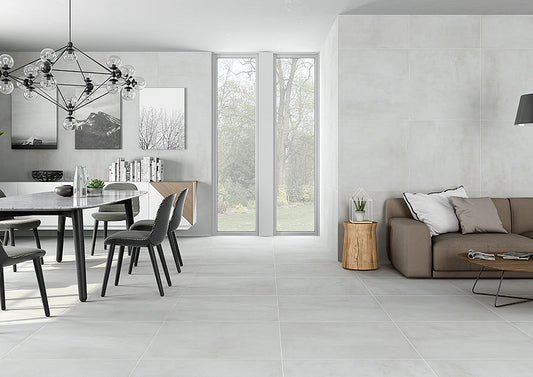 European Porcelain and Ceramics Elder Gris 47'' x 47'' Polished Porcelain Tile