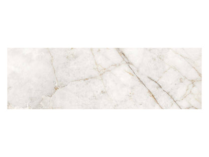 European Porcelain and Ceramics Cuarzo Marmorea Wall Perla 12'' x 39'' Polished Porcelain Tile