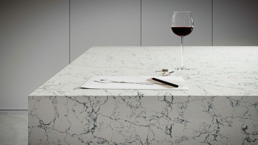 Caesarstone White Attica 130'' x CM| Polished Quartz