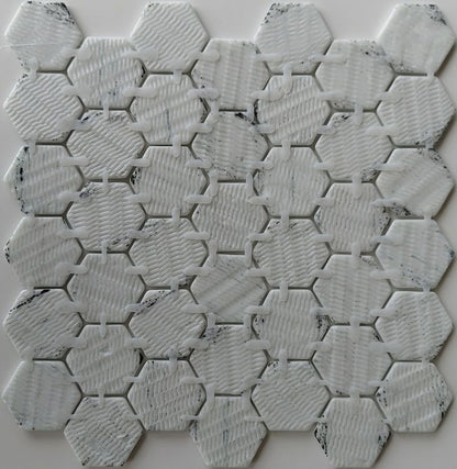 Elysium Tiles Vanguard Hex XL Onyx Blue 11.25 x 11.25 Mosaic Tiles