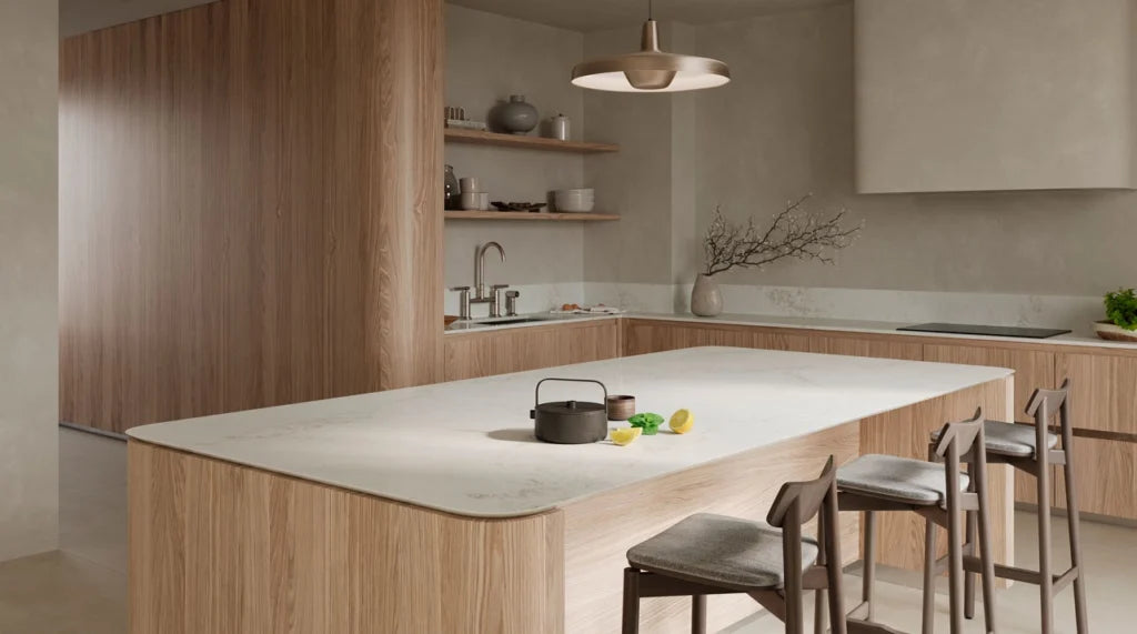 Caesarstone Calacatta Lacebound|131.5 x 64.6| 2 CM| Polished Quartz Slab