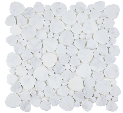 Elysium Tiles Aphrodite Carrara 12'' x 12'' Mosaic Tiles