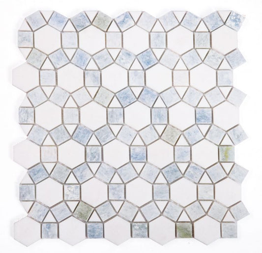 Elysium Tiles Aether Crystal Ocean 11.5 x 12 Mosaic Tiles