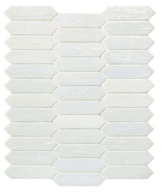 Elysium Tiles Arrow White Pearl 10.25'' x 12.5'' Mosaic Tiles