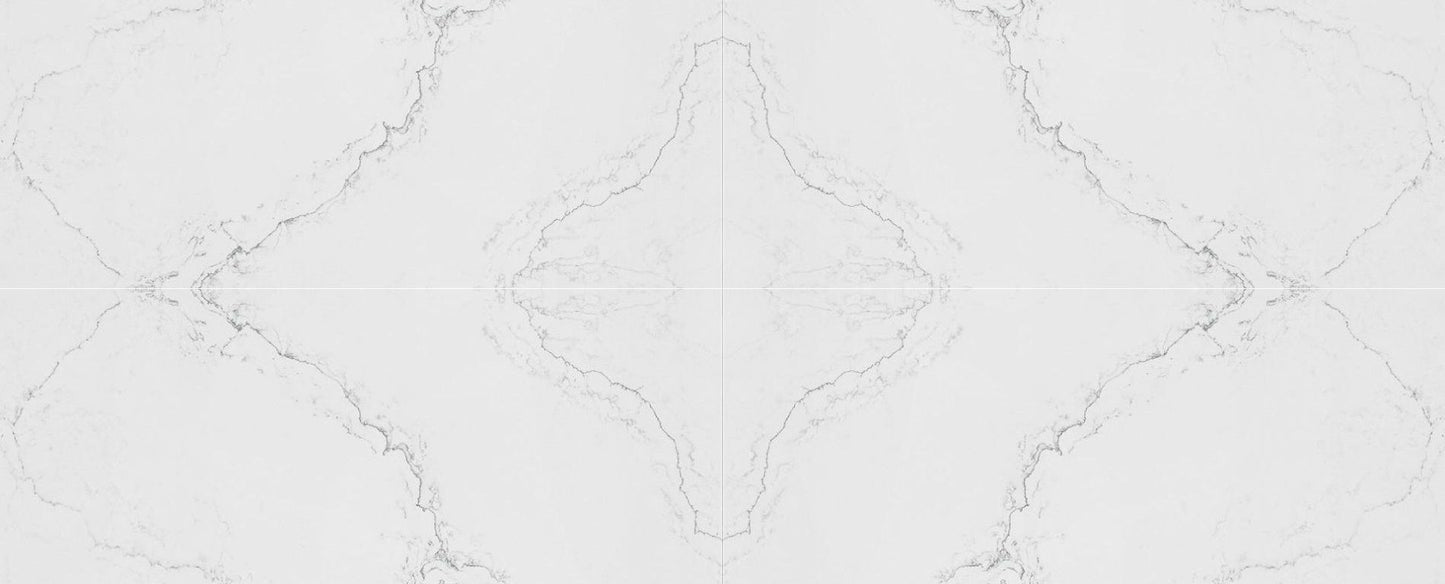 Raphael Stone Ariston White RQ9976  |126' x63''|  2 cm Polished Quartz Slab