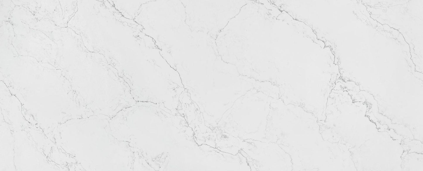 Raphael Stone Ariston White RQ9976  |126' x63''|  2 cm Polished Quartz Slab