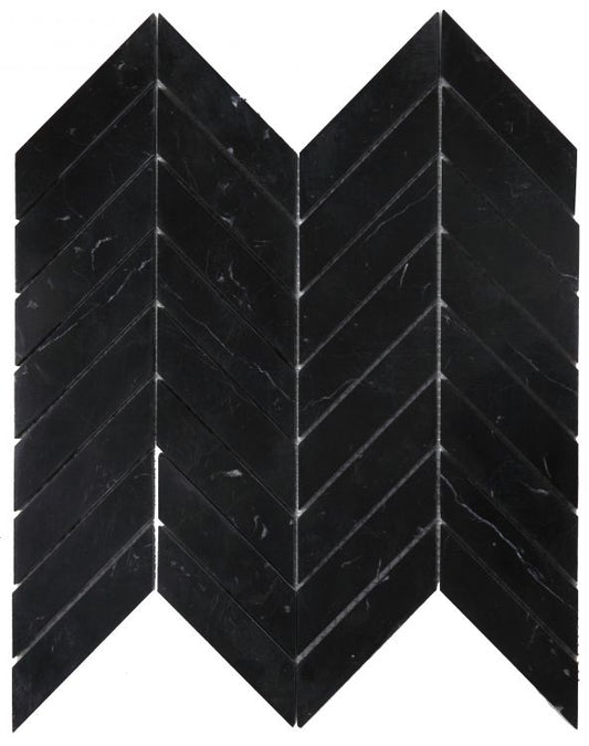 Elysium Tiles Chevron Marquina 10.75'' x 11''  Mosaic Tiles