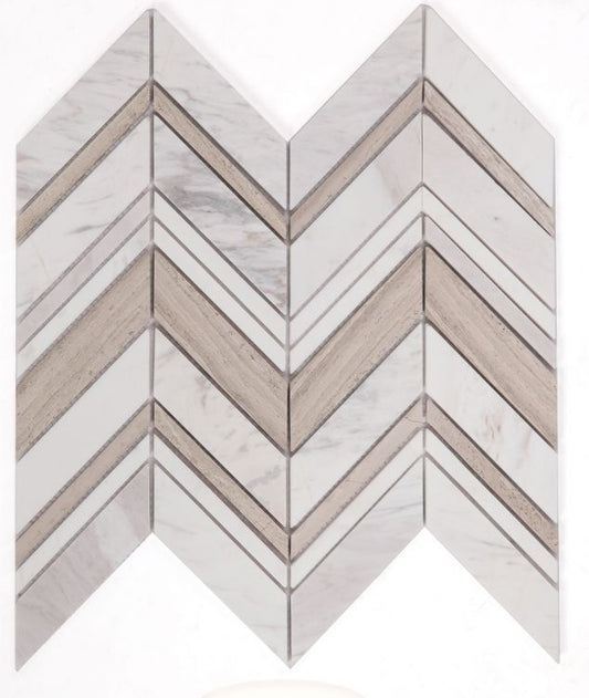 Elysium Tiles Chevron Ravenna Loft 11.75 x 12.25 Mosaic Tiles