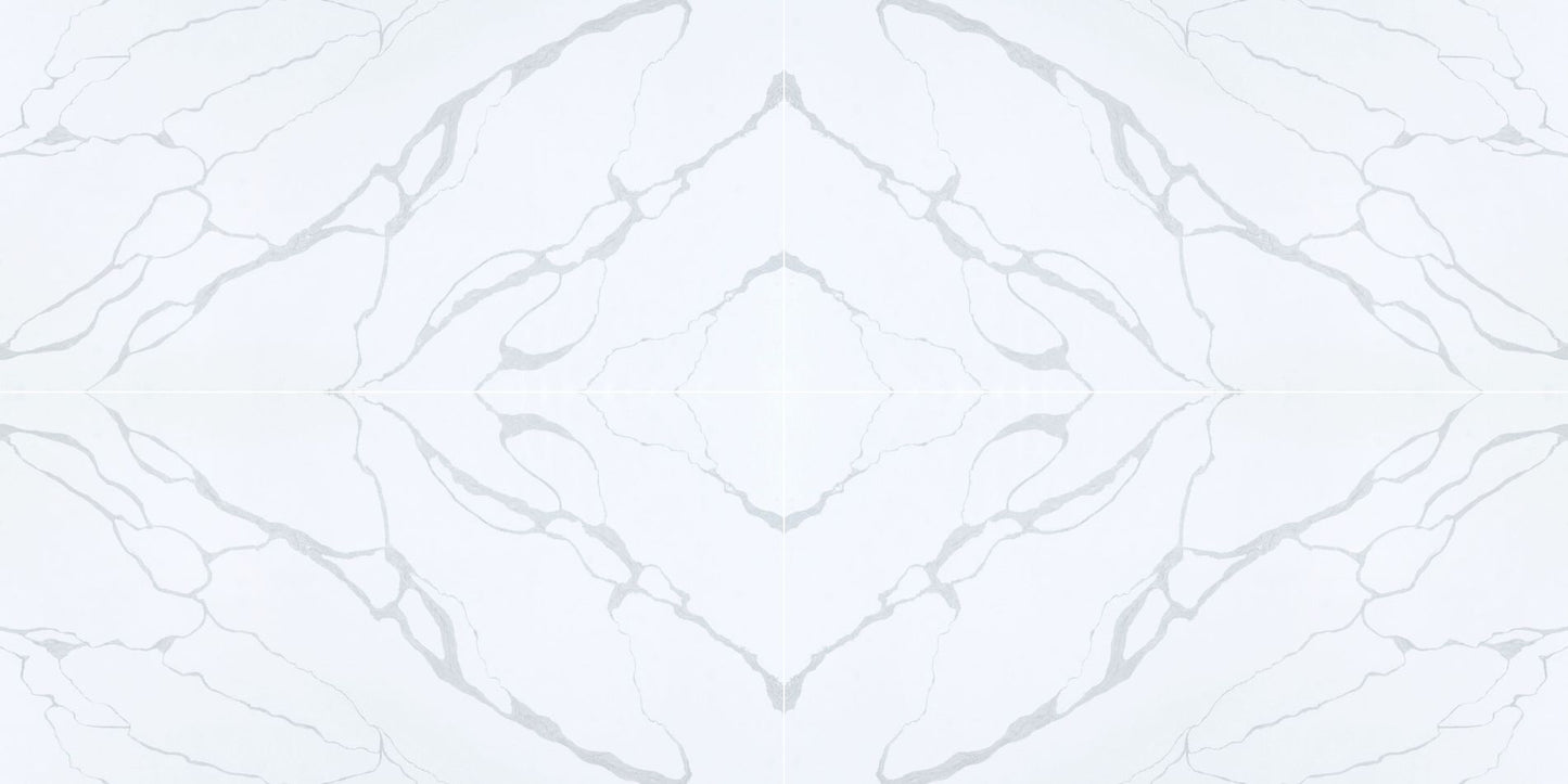 Raphael Stone  Calacatta Supreme RQ9902|126' x63''|  2 cm Polished Quartz Slab
