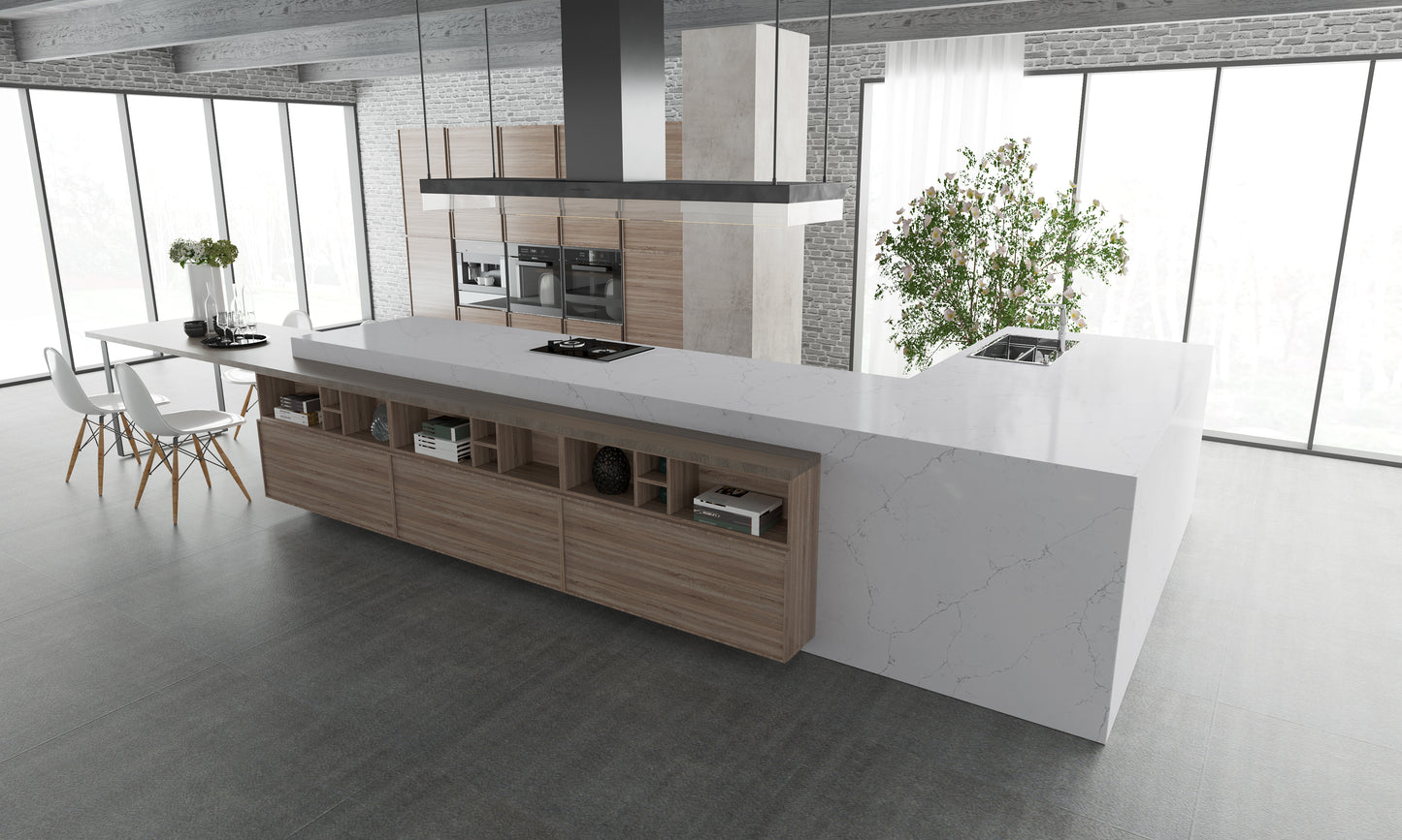 LX Prefab Calacatte Airy |26''x110''|  2cm  Polished Countertop