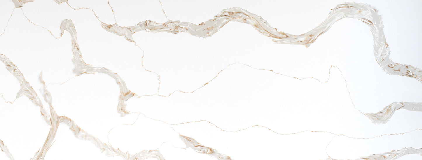 LX Prefabricated Calacatte Gold | 26'' x 110''| 2cm Polished Countertop
