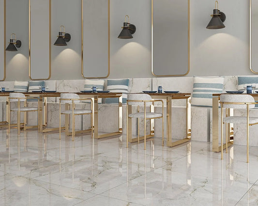 Dura Bell Crystal Gold 48x48 Polished Porcelain Tile