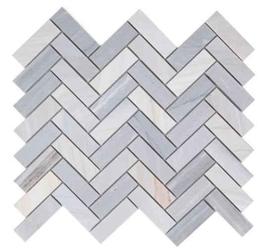 Elysium Tiles Herringbone Italian Blue 11 x 12.5 Mosaic Tiles