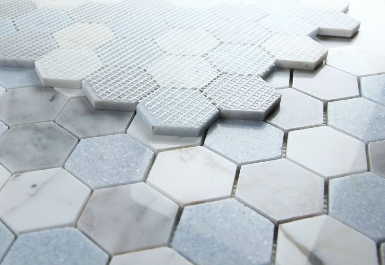 Elysium Tiles Hexagon Livid 2 x 2 11.75 x 12 Mosaic Tiles