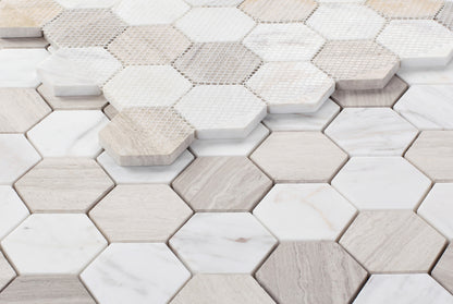 Elysium Tiles Hexagon Loft|  2'' x 2''|  11.75''x 11.75''