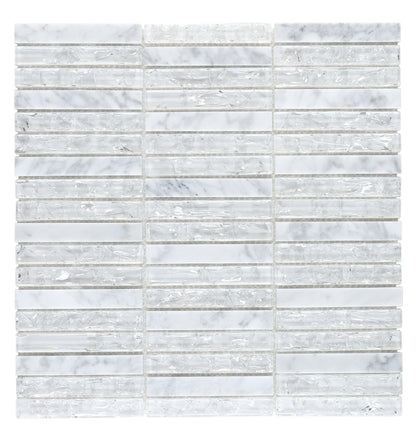 Elysium Tiles Icy Band 11.75 x 12 Mosaic Tiles