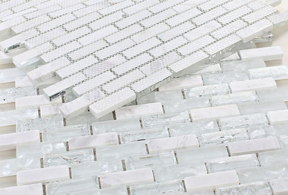 Elysium Tiles Icy Stack 11.75 x 12 Mosaic Tiles