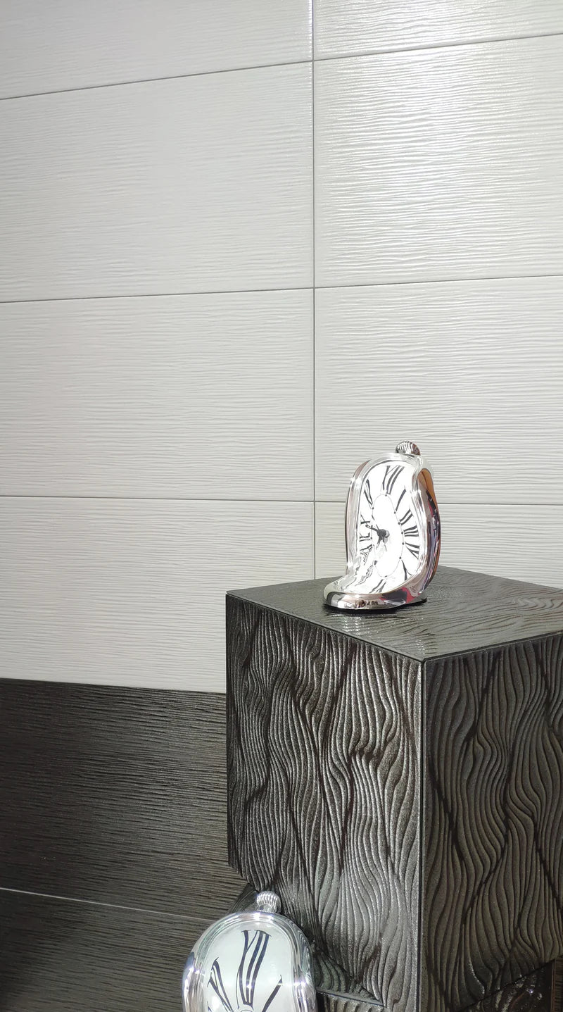 Ottimo Ceramics Lines |White| 12” x 24” Glazed  Porcelain Tile