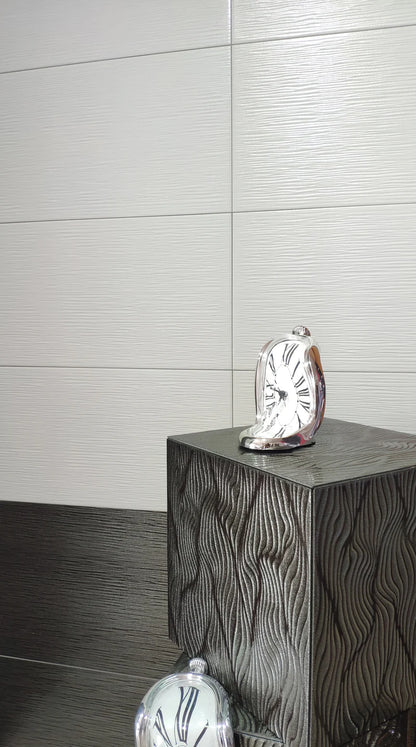 Ottimo Ceramics Lines |White| 12” x 24” Glazed  Porcelain Tile