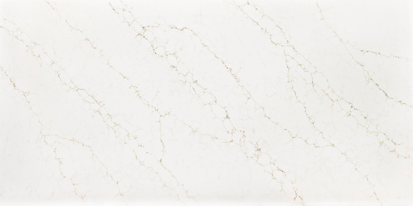 Stratus Surfaces | StratusQuartz | Lenox Oro  | 142 x 79 Super Jumbo Quartz Slab