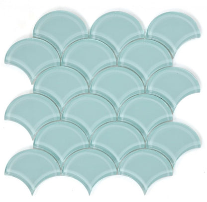 Elysium Tiles Dragon Scale Mint 9.5 x 9.5 Mosaic Tiles