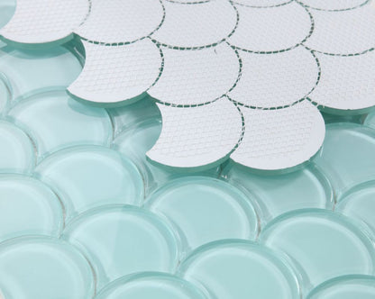 Elysium Tiles Dragon Scale Mint 9.5 x 9.5 Mosaic Tiles