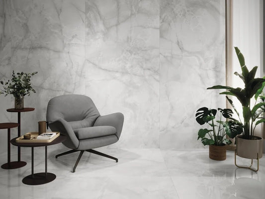 Dura Bell Onix White 48x48 Polished Porcelain Tile