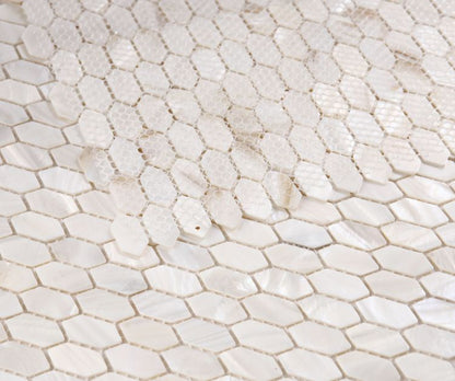 Elysium Tiles Pearl White Arrow 12 x 12 Mosaic Tiles