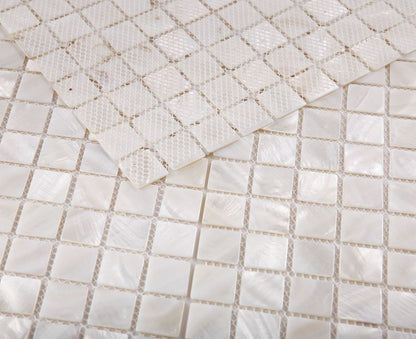 Elysium Tiles Pearl White Square 11.75'' x 11.75'' Mosaic Tiles