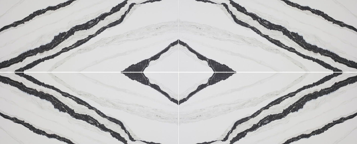 Raphael Stone Panda Black RQ9962  |126' x63''|  2 cm Polished Quartz Slab